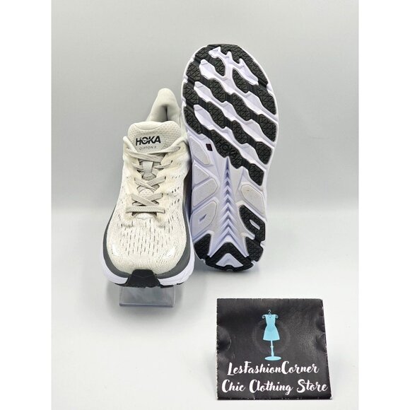 Hoka One One Men's Gray White Mesh Clifton 8 Running Shoes Size 7D 2841 - Picture 3 of 16
